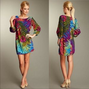 Trina Turk Peacock Retro 3/4 Sleeve Kerry Dress